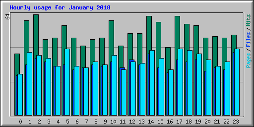 Hourly usage for January 2018